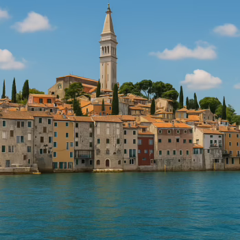 Scenic view of Rovinj, a rising swinger destination on the Croatian coast