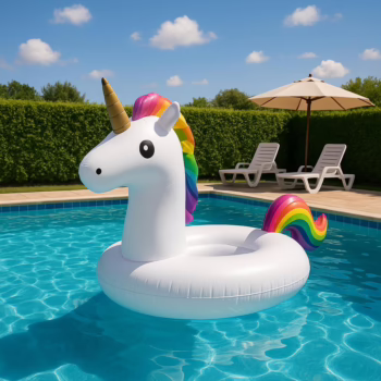 Unicorn lifestyle swinging illustration