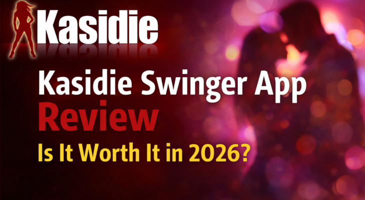 Kasidie swinger app review banner with logo and text asking if it is worth it in 2026