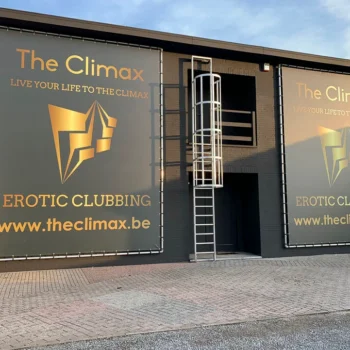The Climax Balen exterior building with signage in Belgium