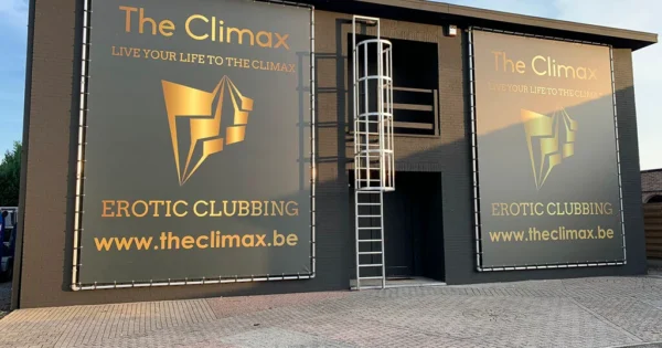 The Climax Balen exterior building with signage in Belgium